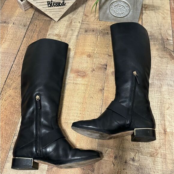 Tory Burch Black Sofia Riding Boots - Picture 7 of 14